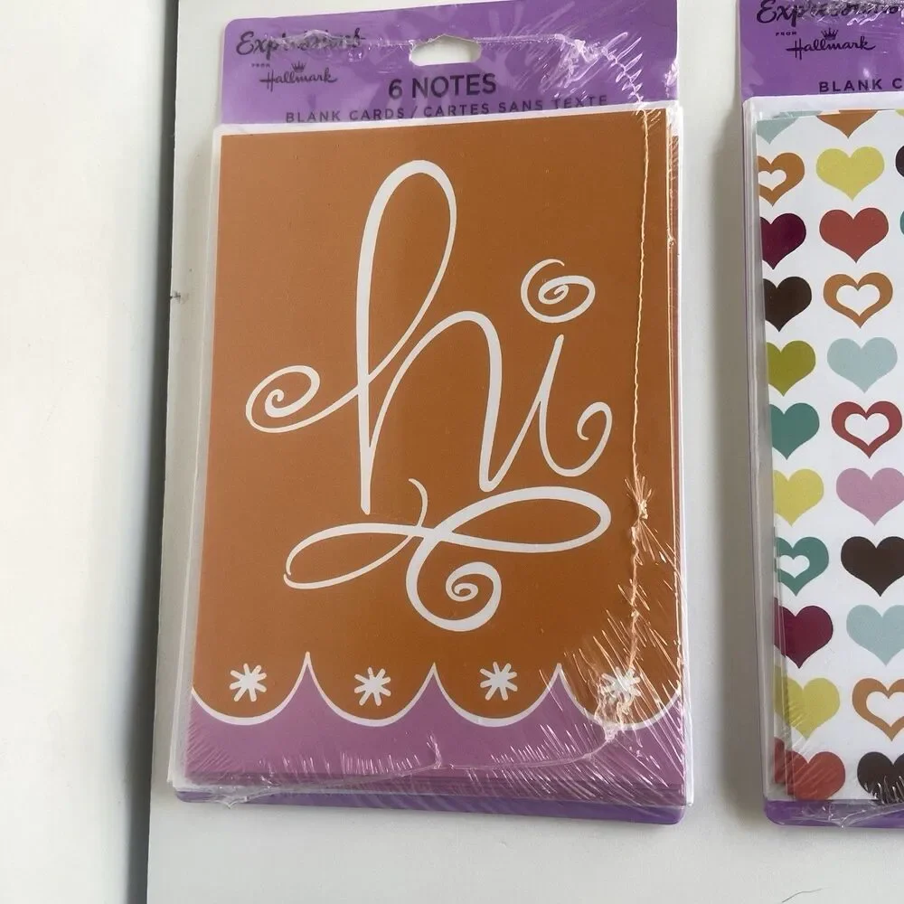 12 Pack/56 Cards Hallmark Expressions Thank-You Note Cards Hearts Bundle NEW